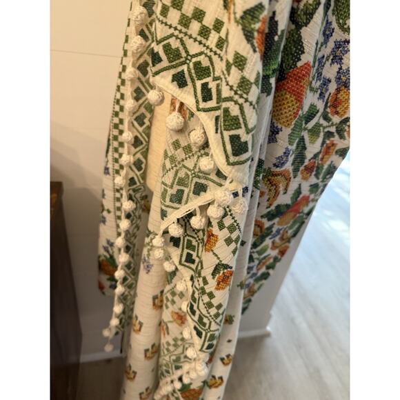 Farm Rio tropical pareo scarf cover-up with tassels - Picture 2 of 10